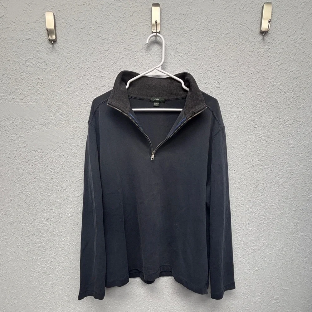 Men's J. Crew Sz Large Navy Blue Zip Sweater, GUC